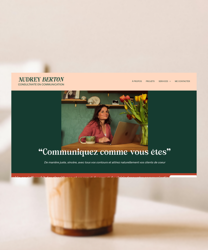 Création du site internet d'Audrey Berton consultante en communication