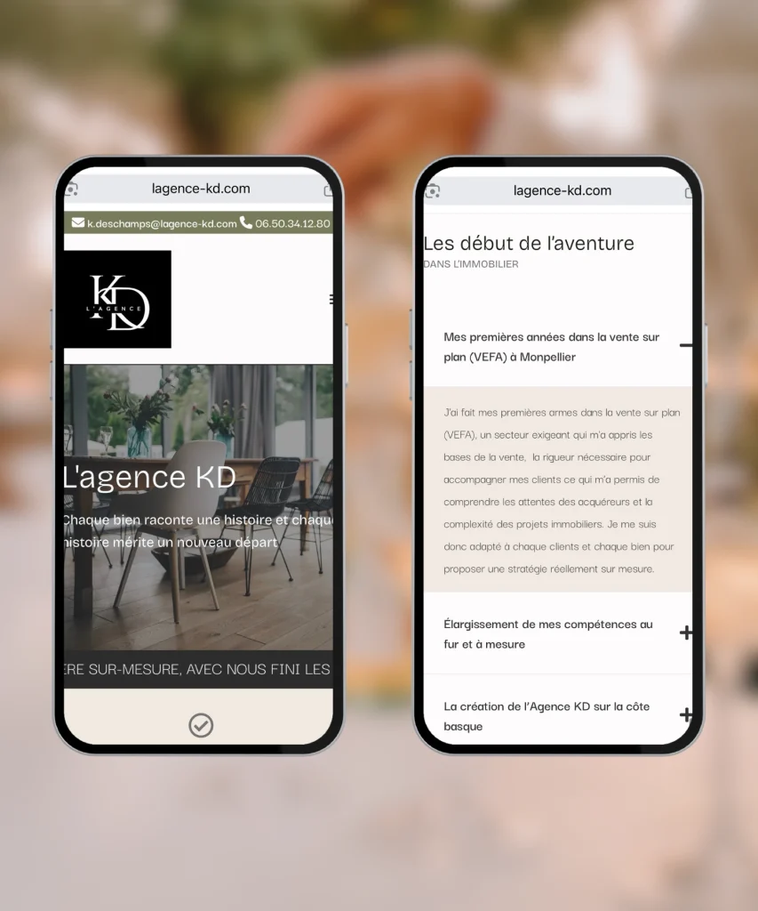 creation site internet pour une agence immo à anglet