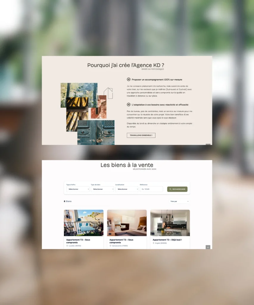 creation site internet pour une agence immo à anglet