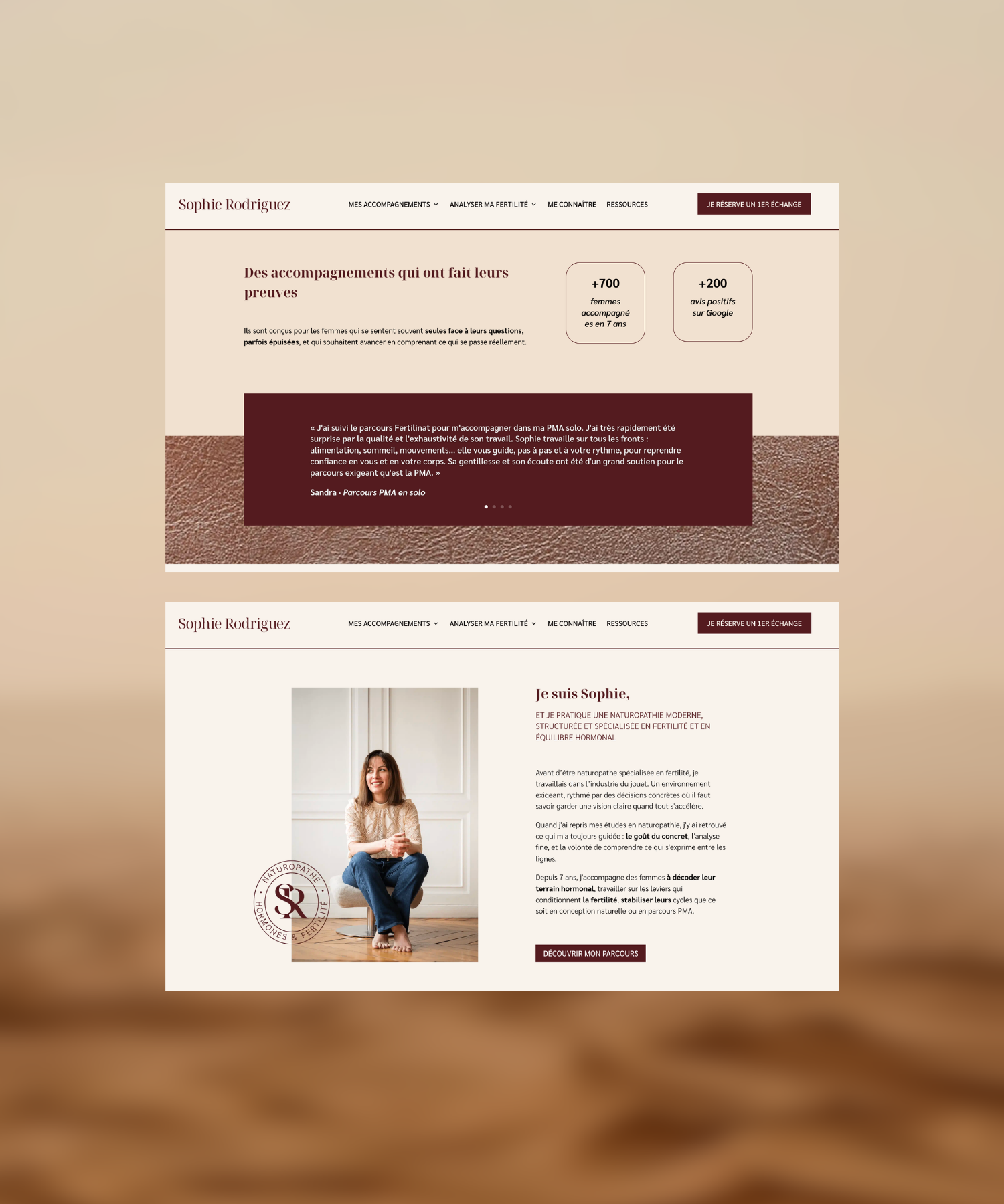 Site premium - refonte partielle pour une naturopathe
