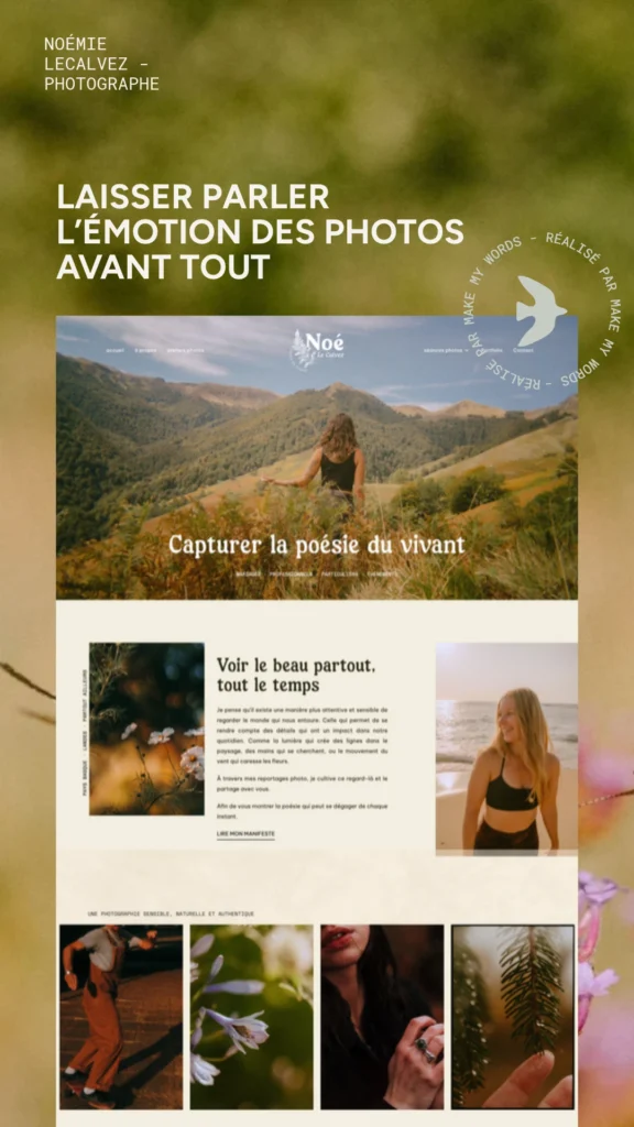 Site internet WordPress photographe dans les Landes